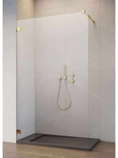 Radaway Essenza Pro Gold Walk-In zuhanyfal 80x200 átlátszó ü