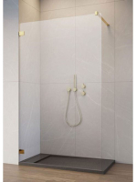 Radaway Essenza Pro Gold Walk-In zuhanyfal 145x200 átlátszó