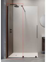 Radaway Furo Black&Gold 120 Walk-in fix zuhanyfal ajtóhoz 59